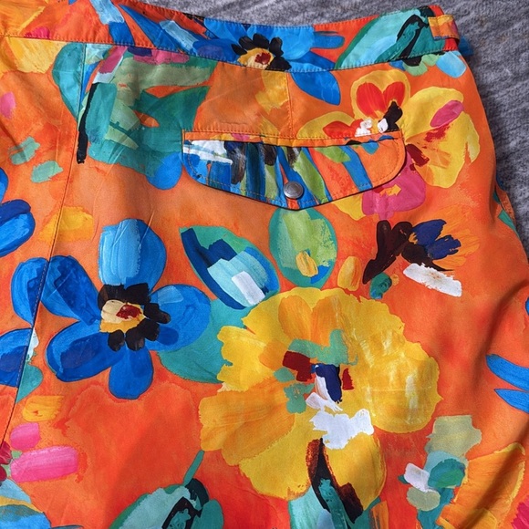 Polo Ralph Lauren Floral Monaco Tunk Trunk Swimming
Shorts Camarat Sz 38 Orange - Picture 9 of 13